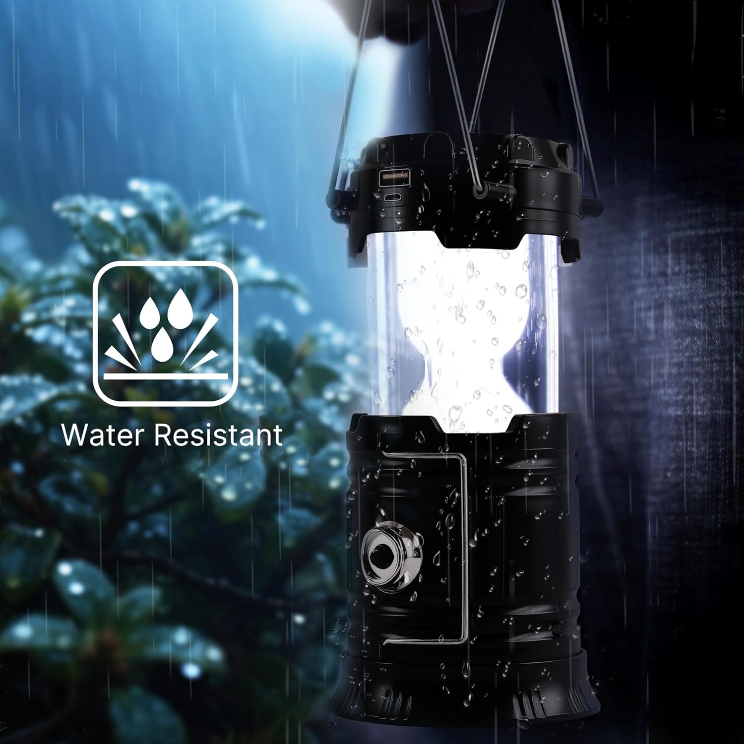 Portable LED Camping Lantern - Solar & USB Rechargeable 4 Pack